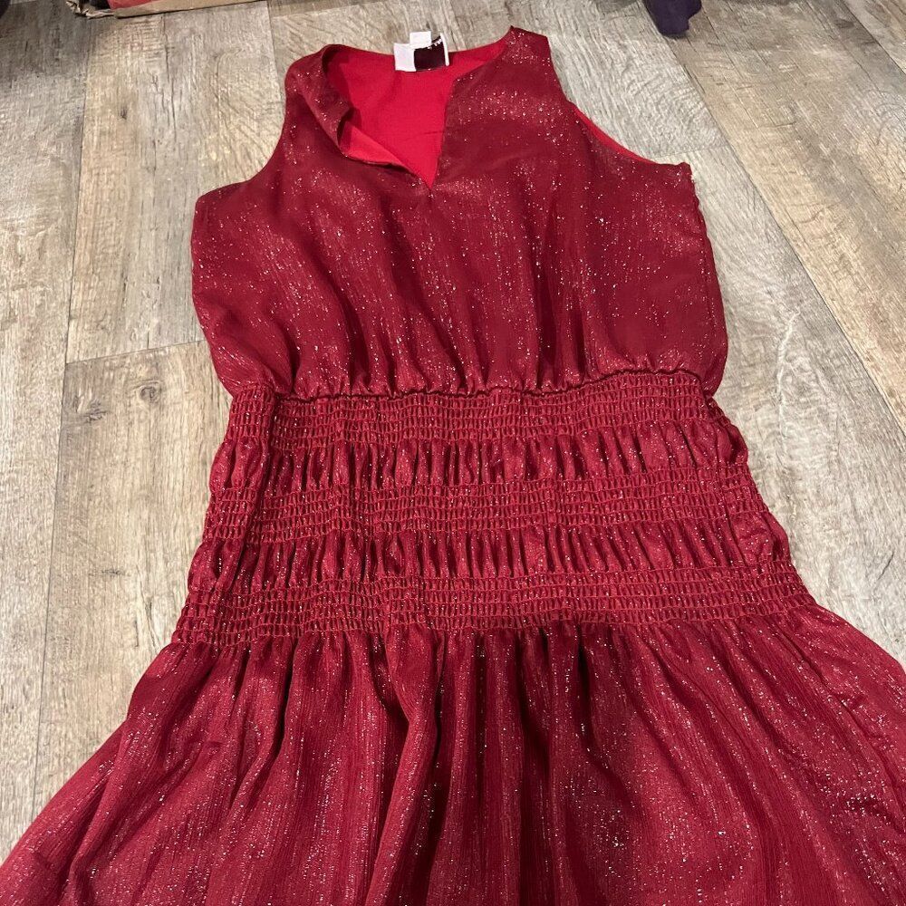 Chloe‎ Oliver medium red sparkly dress